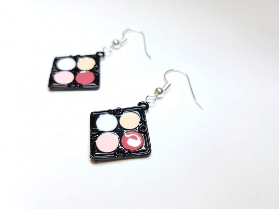 Preview: Make up Ohrringe schwarz Schminke